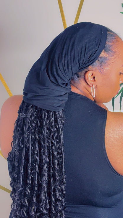 Navy Loc Sleeve- Lightweight-Fashionable Design