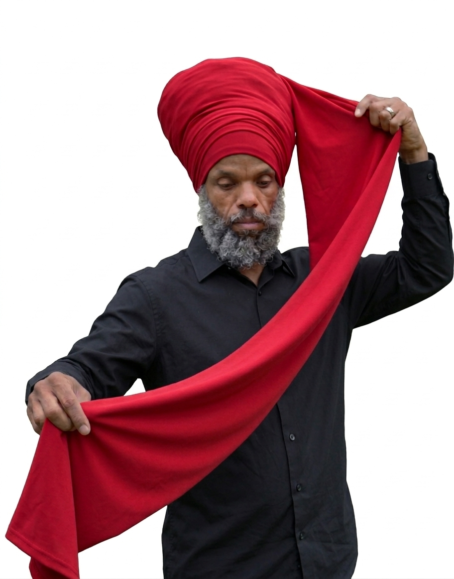 Volume Loc Wrap (Tubular Headwrap) - Ruby Red