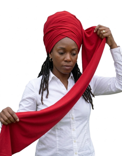 Volume Loc Wrap (Tubular Headwrap) - Ruby Red