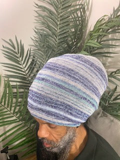 Stretch hat pull-on head covering