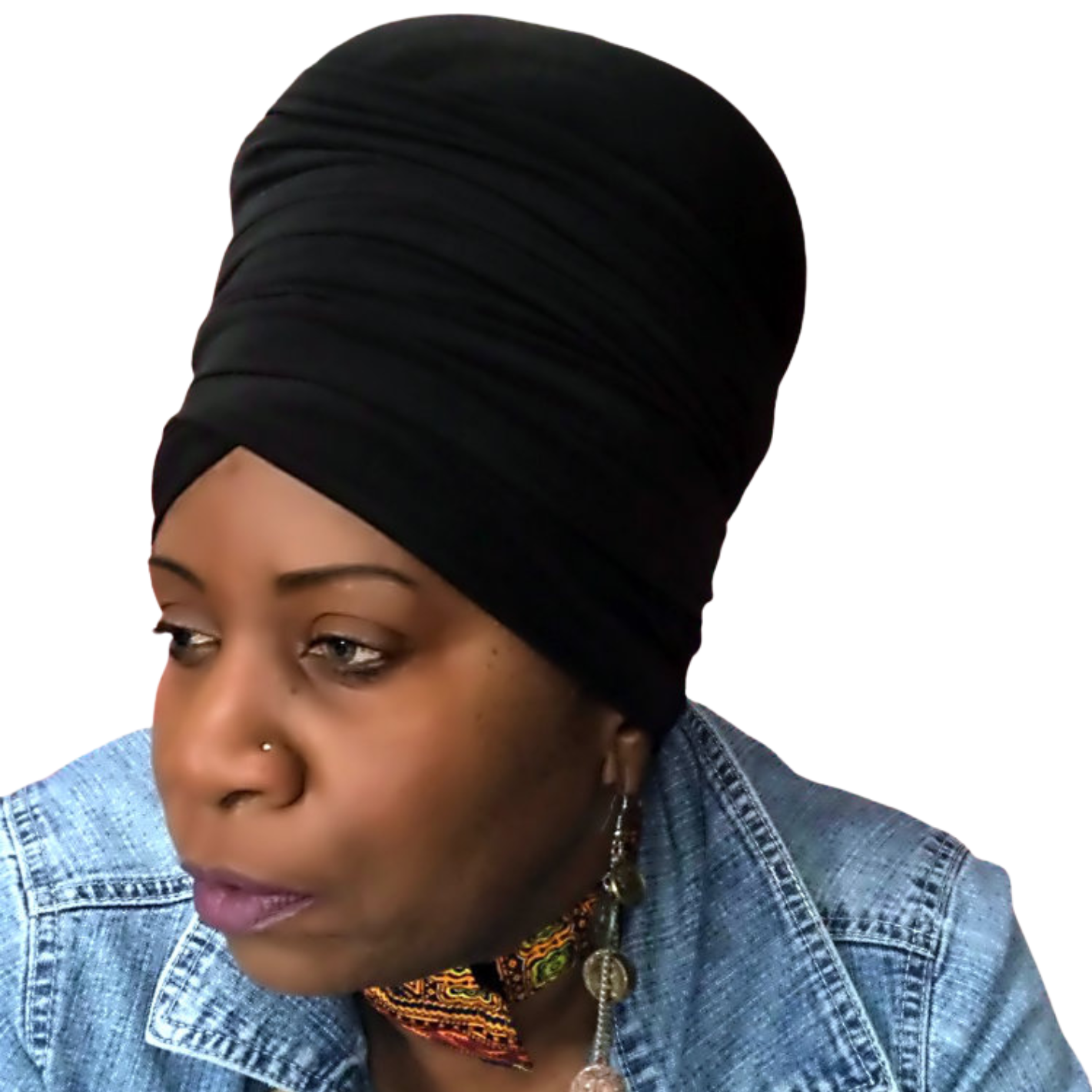 Black Tubular Head-Wrap