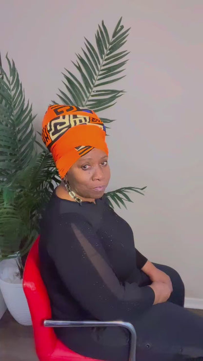Volume Loc Wrap (Tubular Headwrap)-Afrocentric Mix