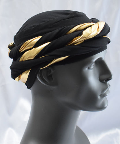 EZ PZ Turban™ |Black & Gold
