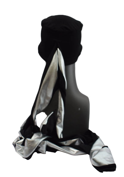 EZ PZ Turban™- Black n Silver