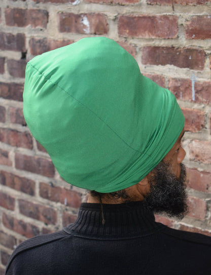 Emerald Green stretch hat - back view.