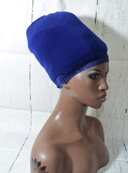 Royal Blue Lace Trim Under Wrap