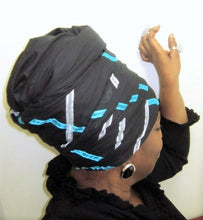 Load image into Gallery viewer, Black Knight Cotton Head-Wrap
