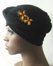 Load image into Gallery viewer, Women Black EZ PZ Turban Wrap
