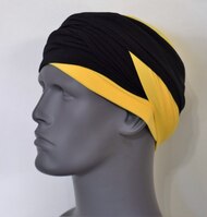 Black & Yellow EZ PZ Turban Wrap