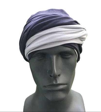 Dark Gray and Light Gray EZ PZ Turban for Men