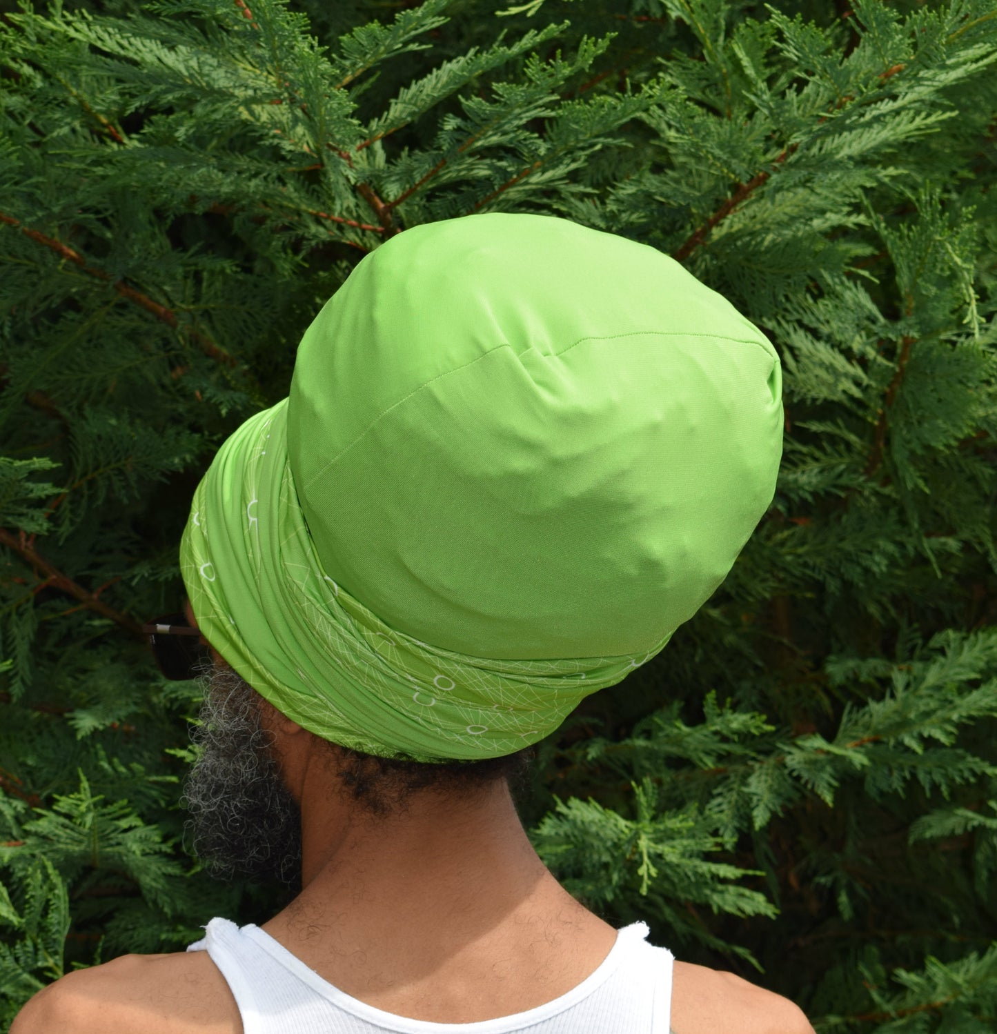 Easy Loc Wrap (EZ Wrap)-Lime Green & Cream