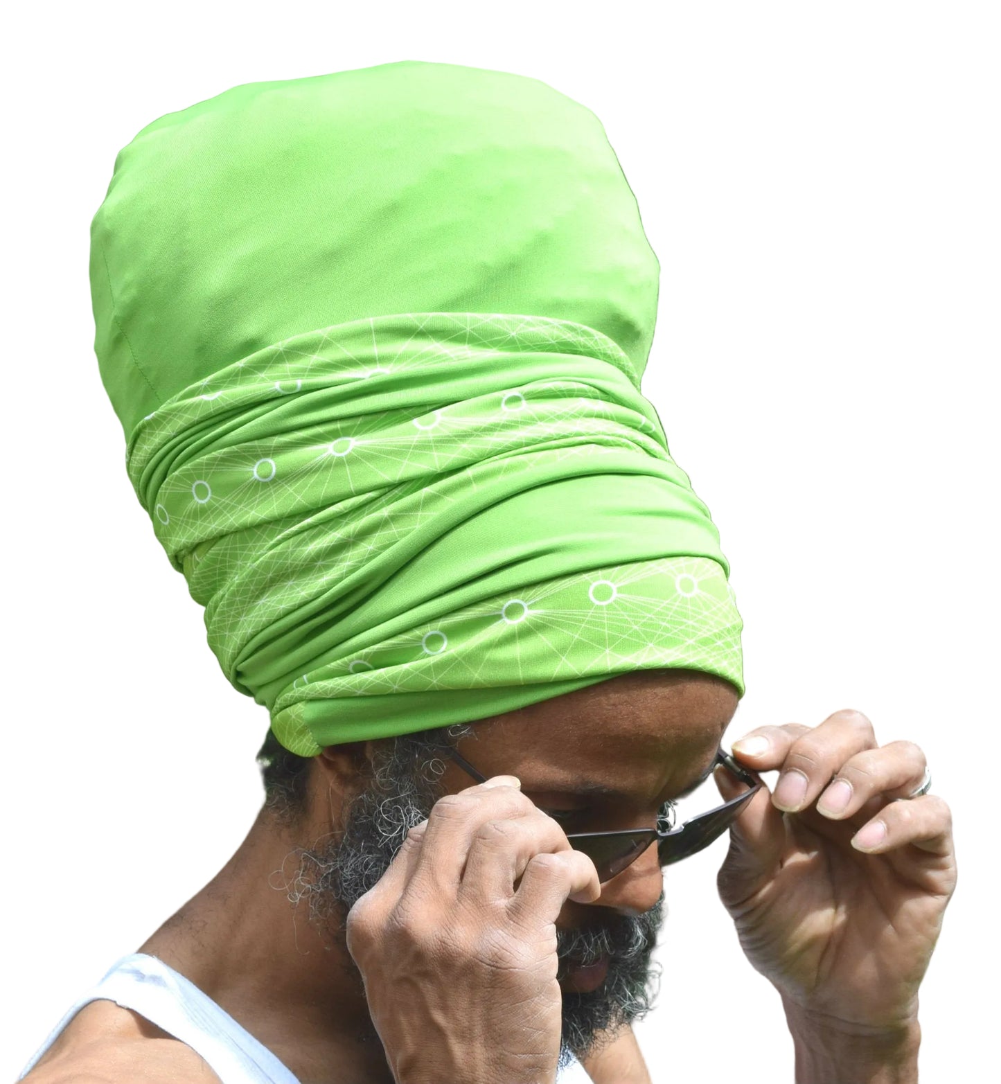 Easy Loc Wrap (EZ Wrap)-Lime Green & Cream