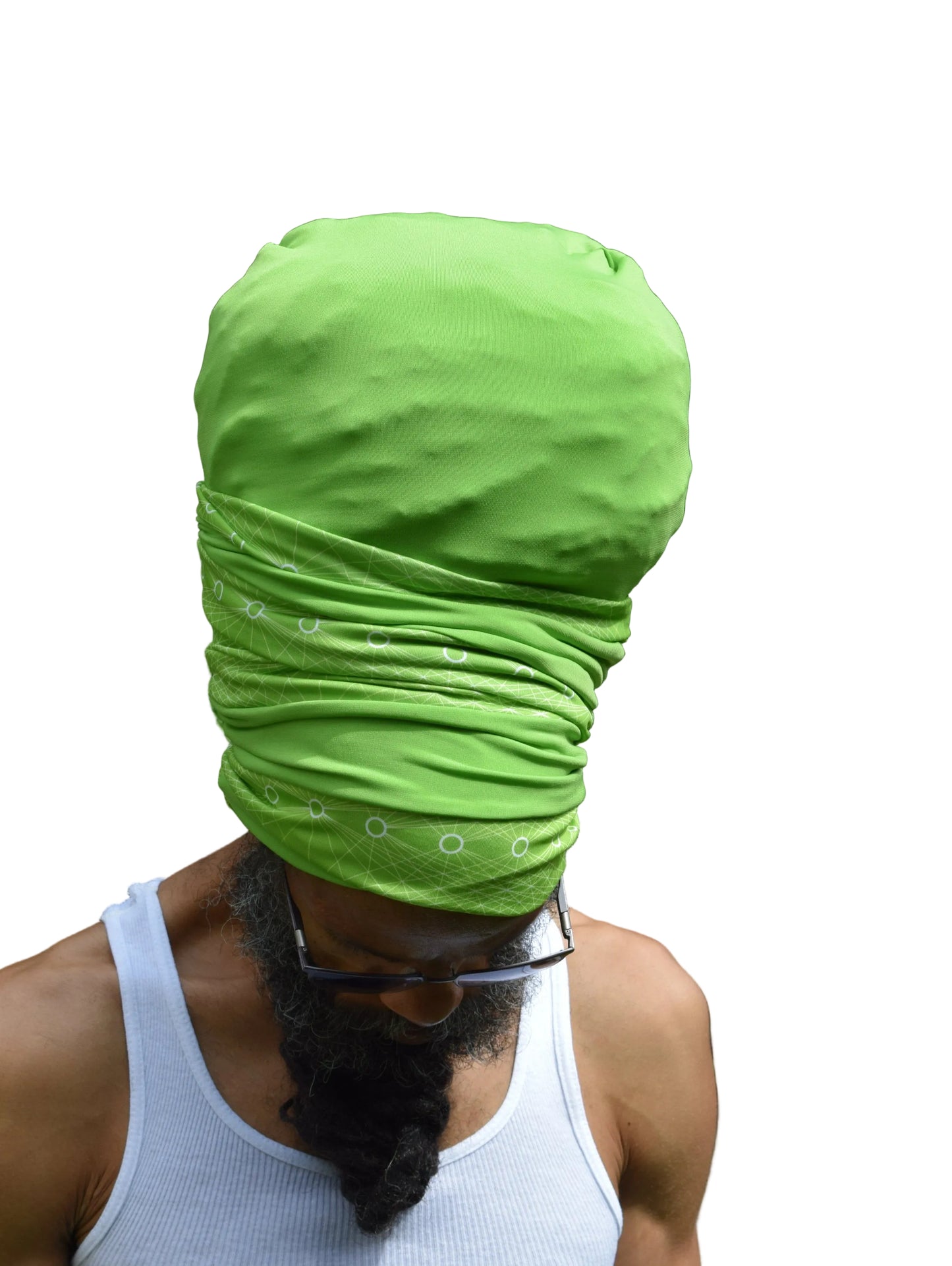 Easy Loc Wrap (EZ Wrap)-Lime Green & Cream