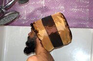 Gold & Brown Adjustable Shower Cap