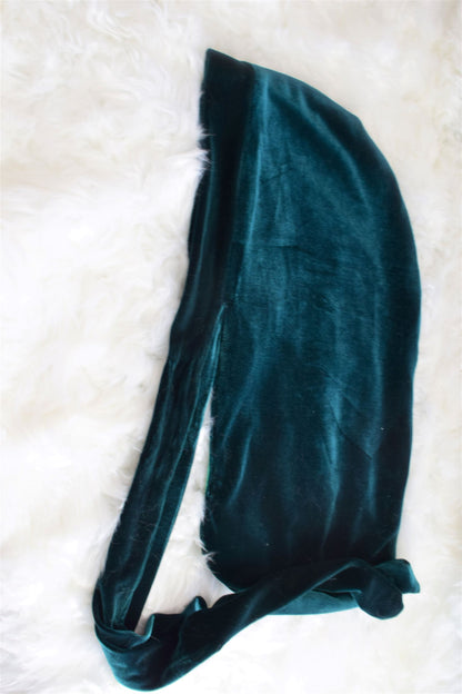 Hunter Green Velvet Durag