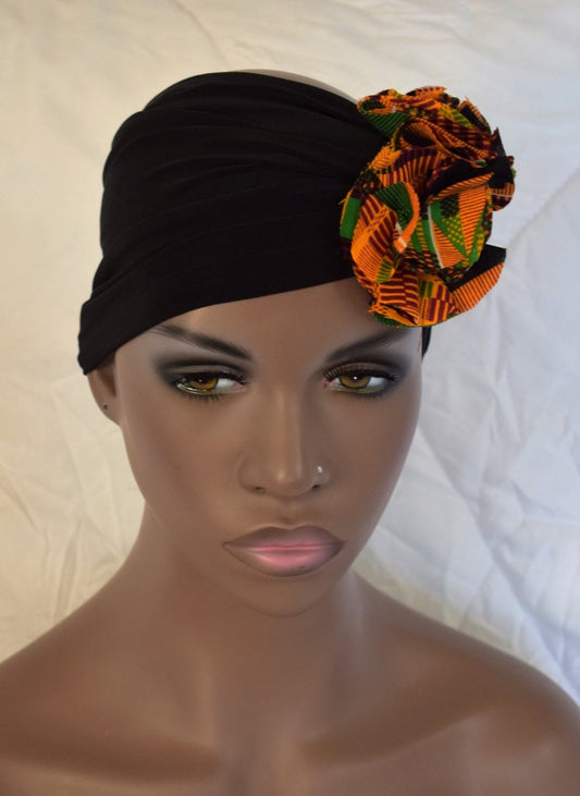 Black Flower Headband