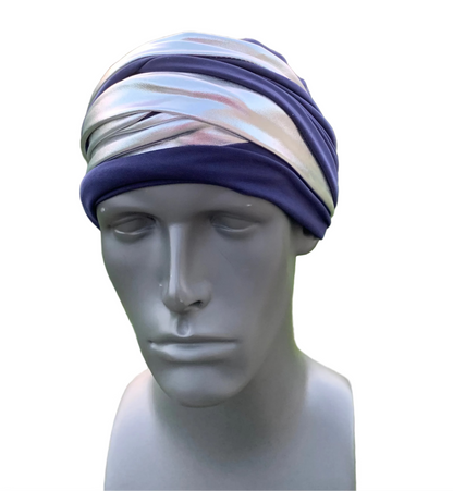 EZ PZ Turban™  - Navy n Silver