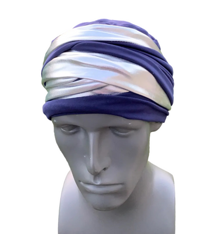 EZ PZ Turban™  - Navy n Silver