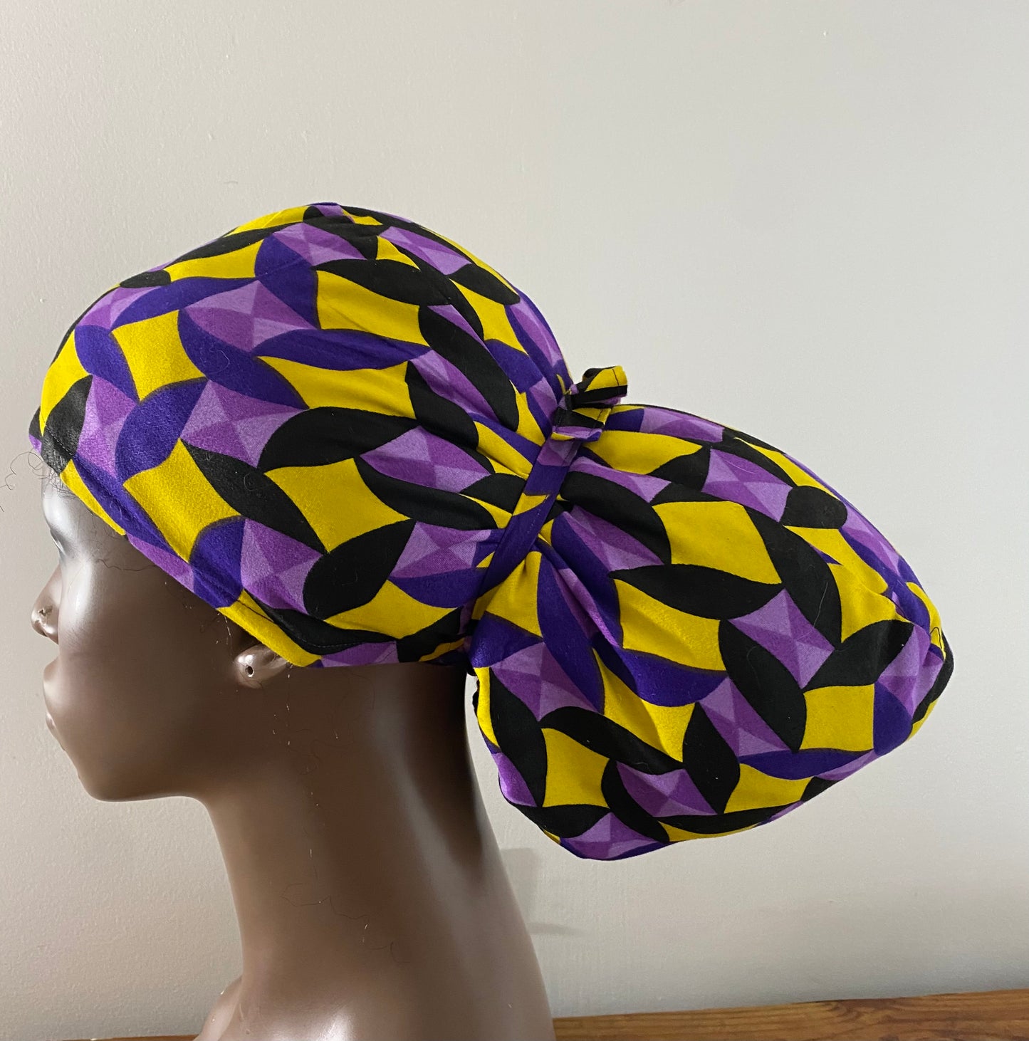Purple Rain Satin Lined Ponytail Scrub Hat