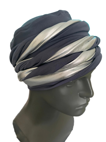 EZ PZ Turban™ - Gray & Silver