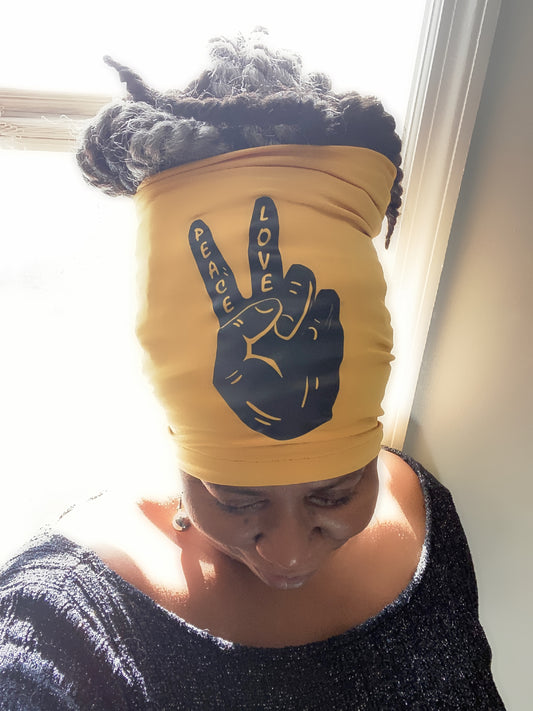Mustard Peace n Love Loc Socks
