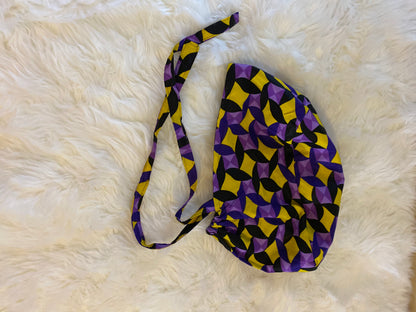 Purple Rain Satin Lined Ponytail Scrub Hat