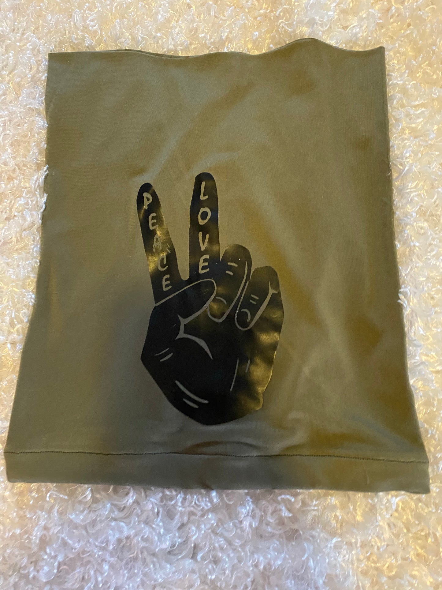 Olive Peace n Love Loc Socks