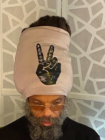Tan Peace n Love Loc Socks - Kings