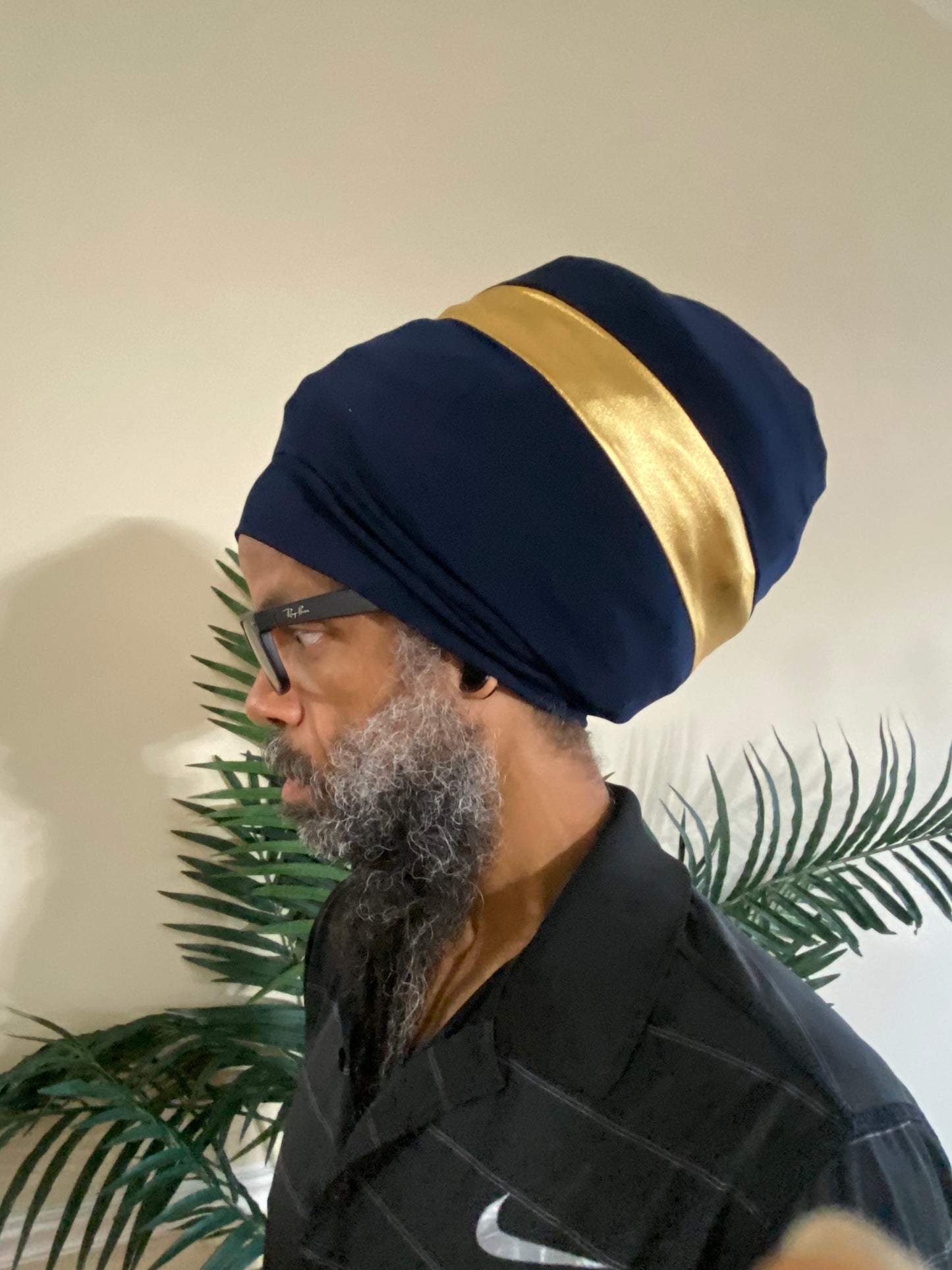 Navy & Gold Hero  Stretch Hat