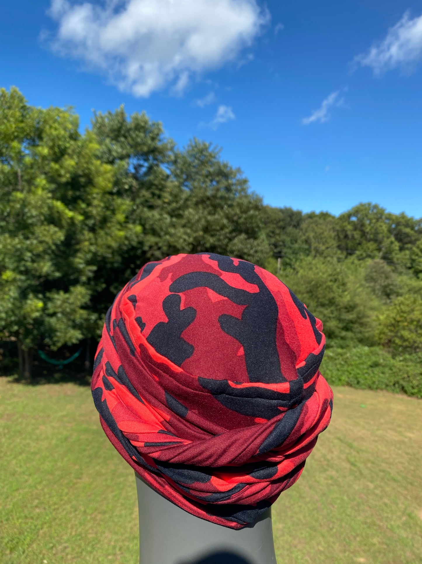 Red Camouflage EZ PZ Turban Wrap