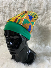 Load image into Gallery viewer, Yellow Kente Stretch Hat
