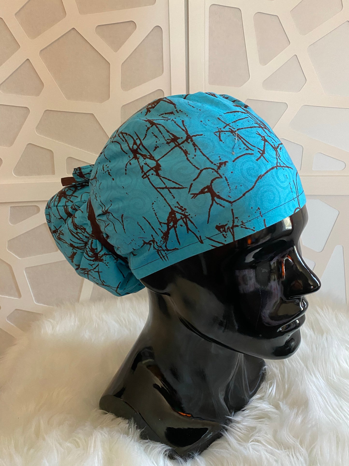 Roots Satin Lined Ponytail Scrub Hat