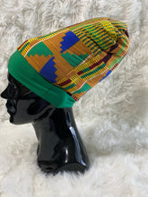 Load image into Gallery viewer, Yellow Kente Stretch Hat
