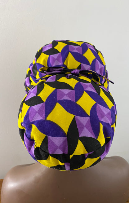 Purple Rain Satin Lined Ponytail Scrub Hat