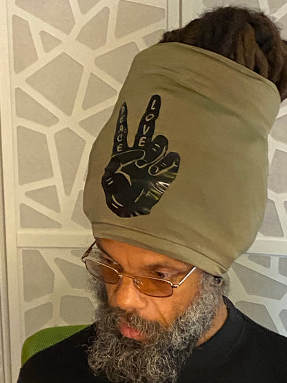Olive Peace n Love Loc Socks - Kings