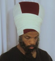 Easy Loc Wrap (EZ Wrap)-Off White & Burgundy