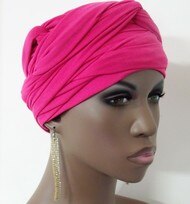 Women Pink EZ PZ Turban Wrap