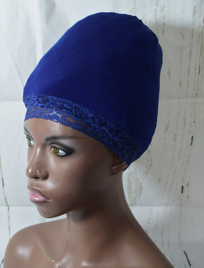 Royal Blue Lace Trim Under Wrap