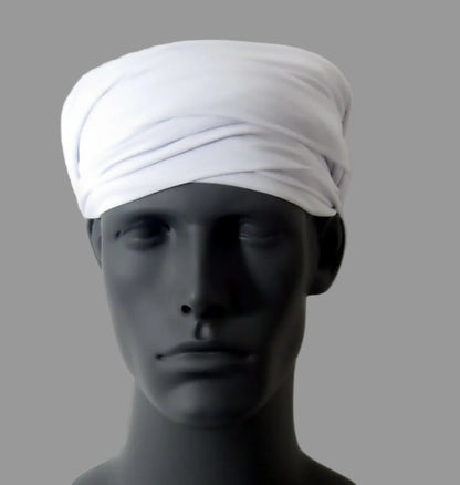 White EZ PZ Turban for Men
